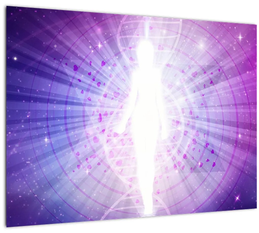 Abstraktný sklenený obraz -Žena (70x50 cm)