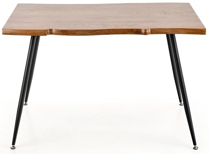 Stôl Larson 120x80 Mdf/Oceľ – Dub Naturalny/Čierna