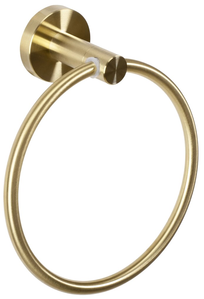 Rea Mist 05, okrúhly prsteňový vešiak na uterák 332915B, zlatá matná, REA-06905