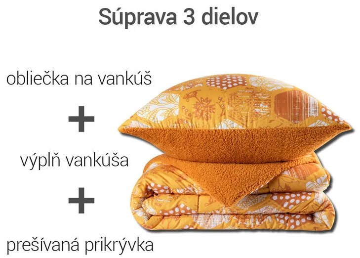 Prešívaná baránková súprava Dual Feel MALVINA 3 ks