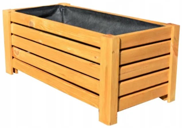 Bestent Drevený kvetináč Natural 60x33x25cm