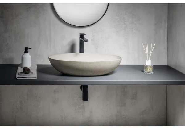 Sapho - Umývadlo na dosku FORMIGO 60x40 cm betón/béžová