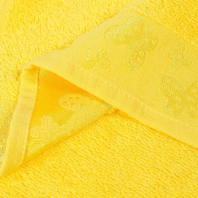 Goldea detský froté uterák motýliky 30x50 cm - žltý 30 x 50 cm