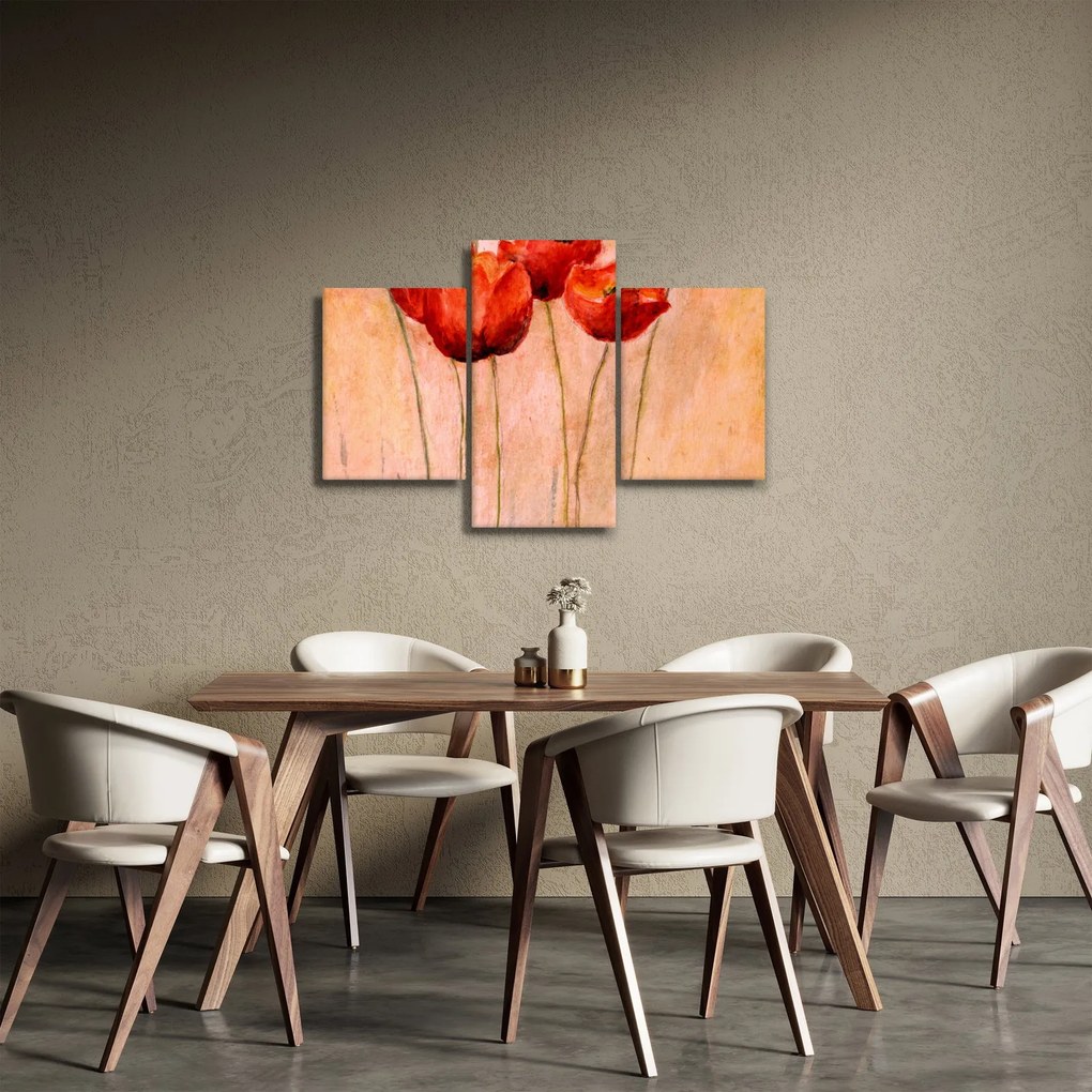 Obraz - Červené tulipány (90x60 cm)