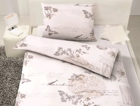 Obliečky Fleur, bavlna ranforce, motív motýľov%