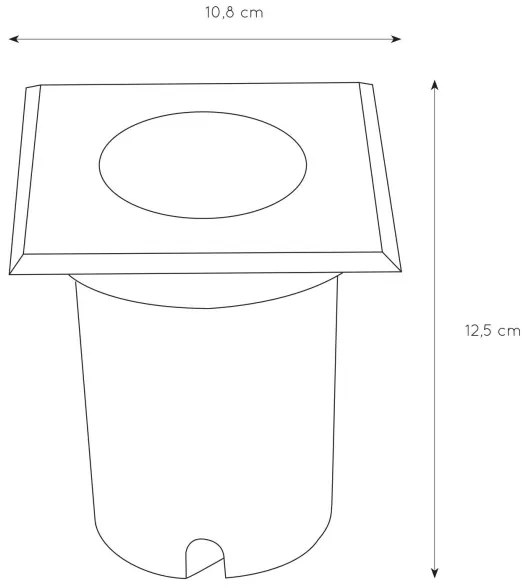 Lucide 11800/01/30- Vonkajšie zápustné svietidlo BILTIN 1xGU10/35W/230V IP67 čierna