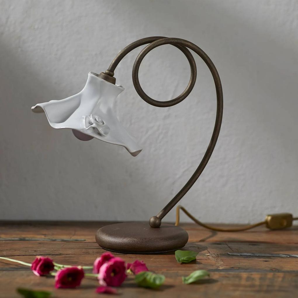 Stolná lampa Eleonora s keramickým tienidlom