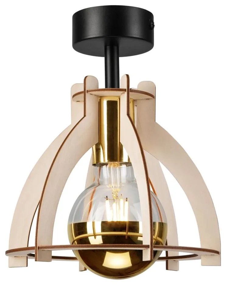 Prisadený luster LANDO 1xE27/15W/230V buk