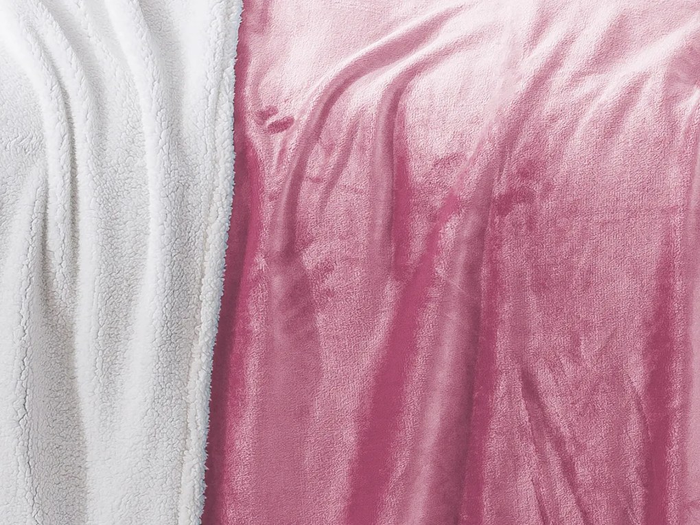 XPOSE® Detská mikroplyšová deka Exclusive s baránkom - ružová 130x180 cm