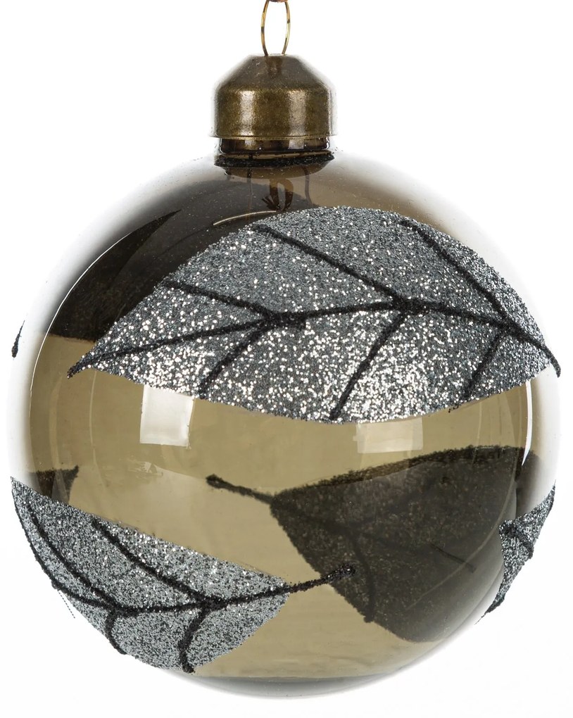 SKLENENÁ VIANOČNÁ BANKA NA STROMČEK SADA 6 KS (FI) 8CM VZOROVANÁ