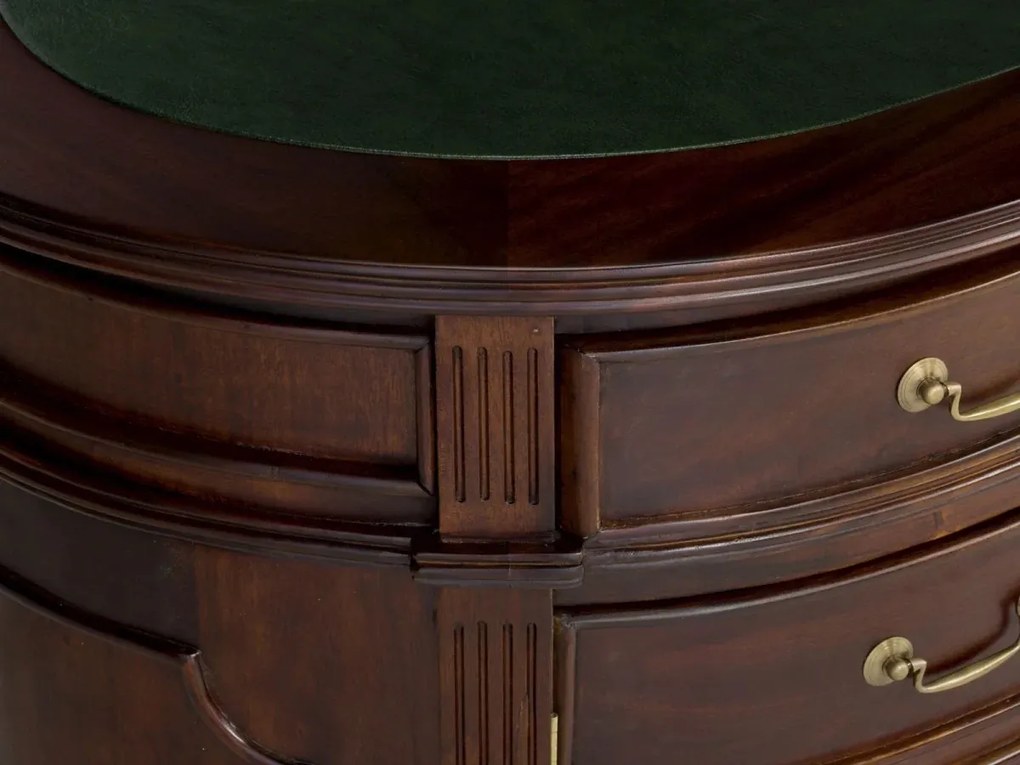 furniture-nabytek.cz - Masívny písací stôl Cambridge II z mahagónu, lakovaný, hnedý – 180×76×80 cm