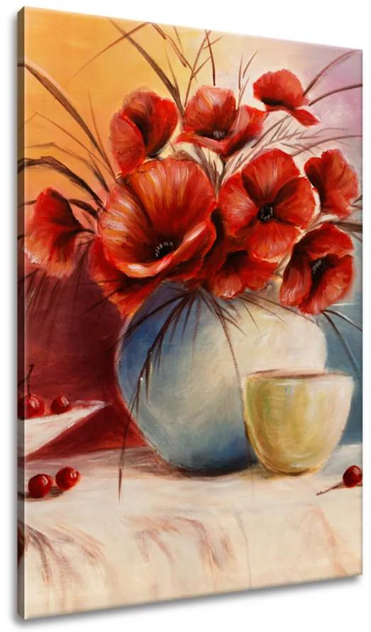 Gario Ručne maľovaný obraz Kompozícia Vlčí mak Rozmery: 100 x 70 cm