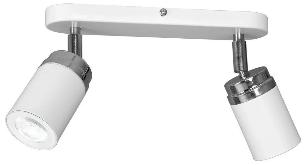 Bodové svietidlo RENO 2xGU10/8W/230V biela/chróm