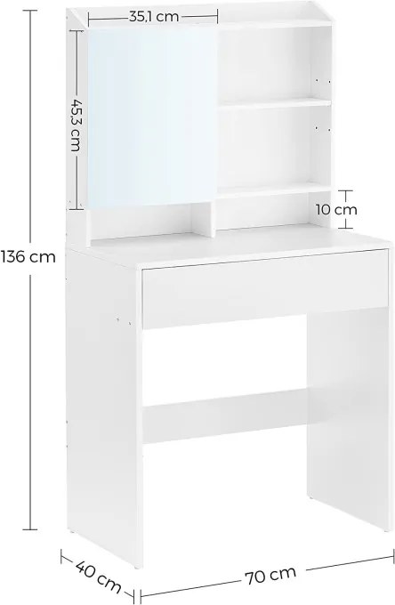 Toaletný stolík so zrkadlom RDT118W01