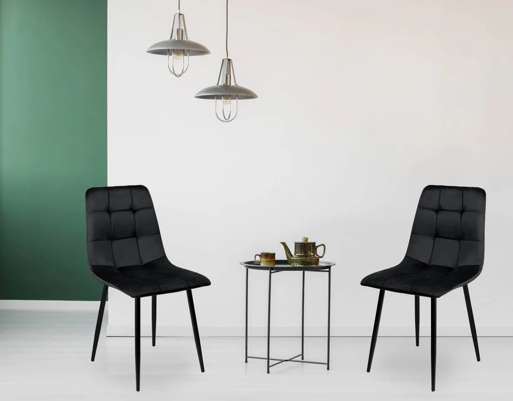 Čalúnená designová stolička ForChair čierna