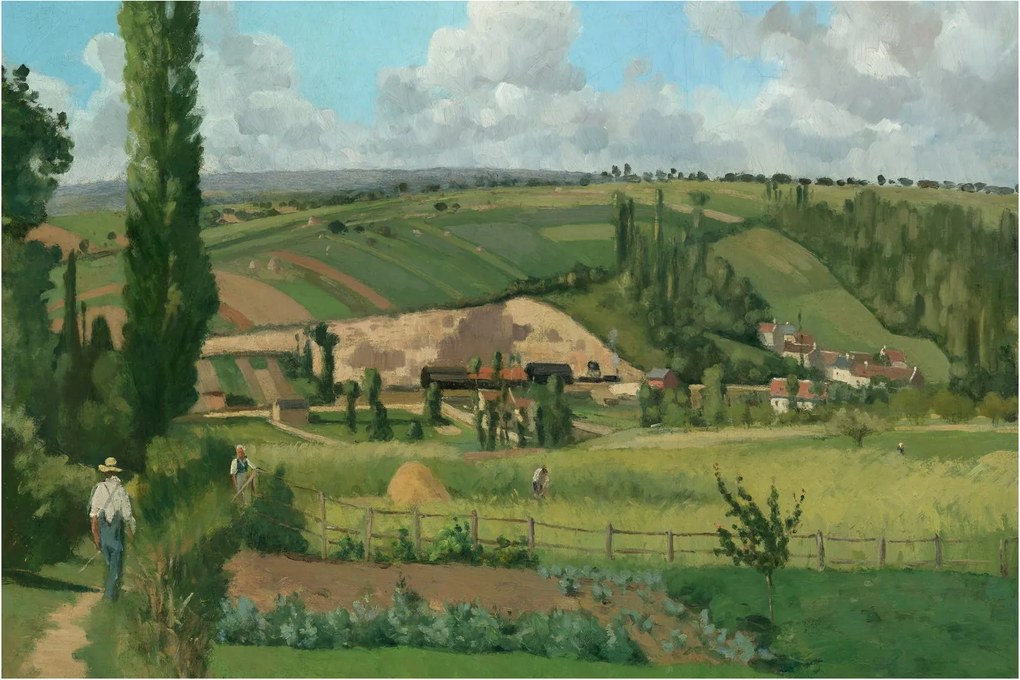 Obraz - Camille Pissarro, Landscape at Les Pâtis, Pontoise, reprodukcia (90x60 cm)
