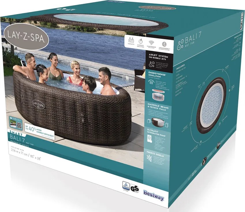 Vírivka Bestway Lay-Z-Spa BALI Smart 7 Wifi hydromassage 5-7 osôb Bestway 6001P