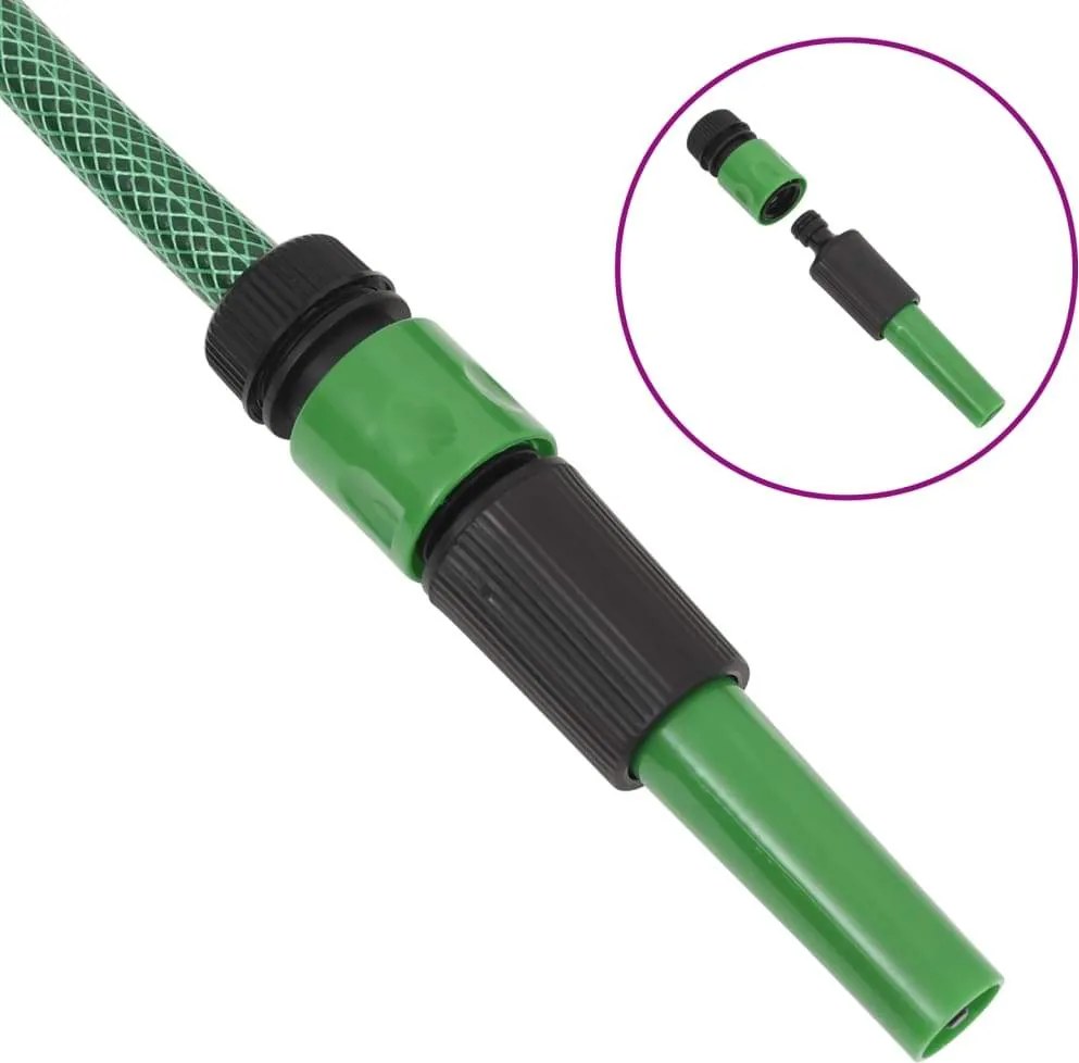 Záhradná hadica so sadou armatúr, zelená 0,5" 100 m, PVC