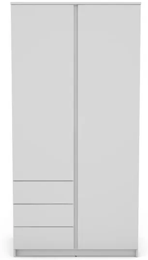Šatníková skriňa Carlos, biela, 100 cm