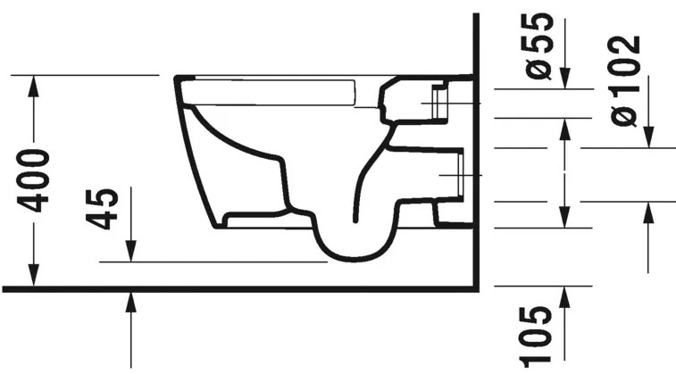 Duravit ME by Starck - Závesné WC Rimless set, biela 45290900A1