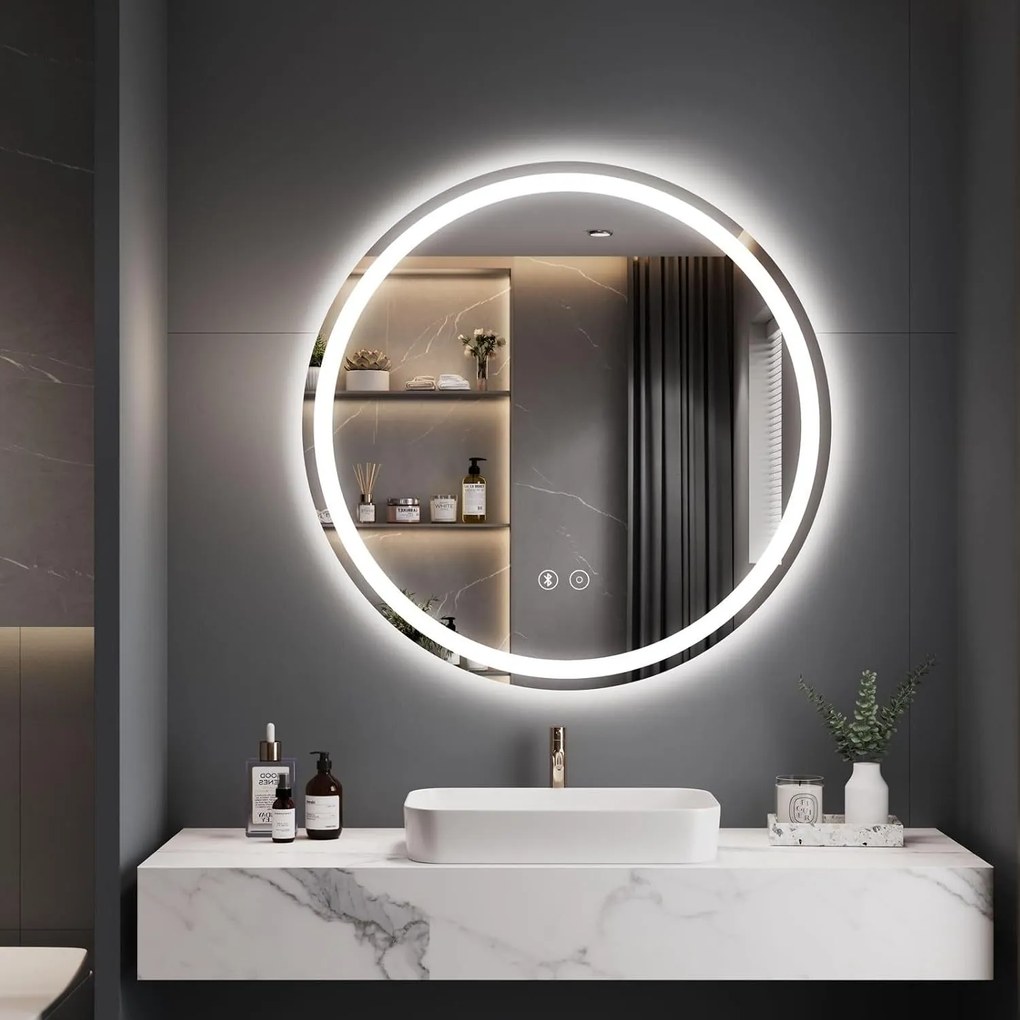 LED zrkadlo okrúhle 70 cm