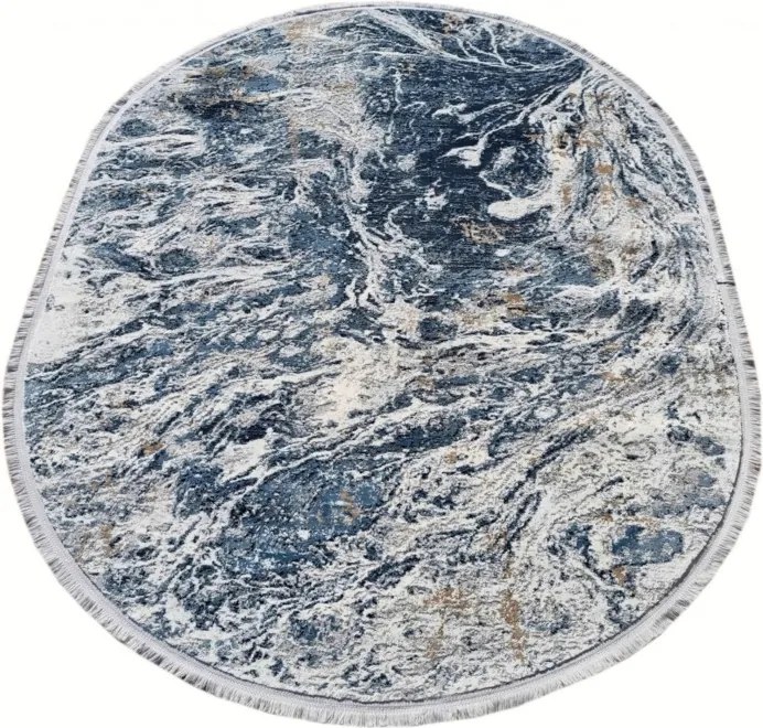 DC Koberec Exclusive ovál 101 sivá námornícka modrá Rozmer: 140×190 cm