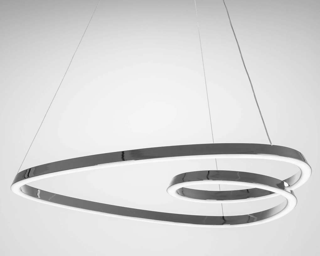 Toolight Toolight, Moderné LED stropné svietidlo + diaľkové ovládanie APP7798-cp, chróm, OSW-05503