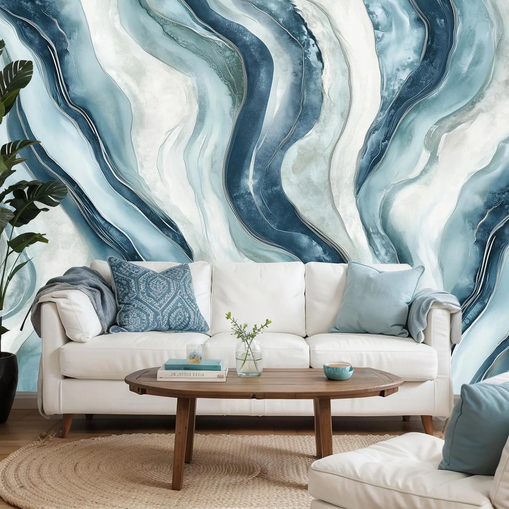 Fototapeta - Modré línie (147x102 cm)