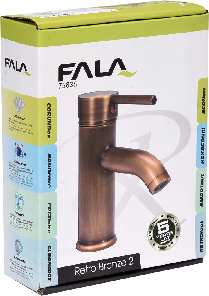 Fala Baterie umyvadlová Retro Bronze 2 (17 cm) TO-75836