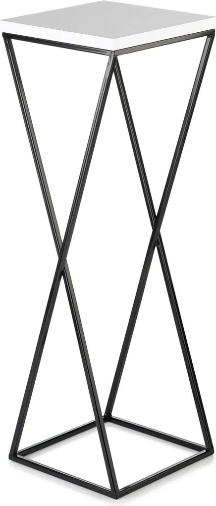 STOJAN NA KVETINÁČ LOFT6 70X24X24 CM ČIERNA/BIELA