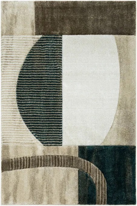 Koberec Kandy N372A béžový / fľaškovo zelený