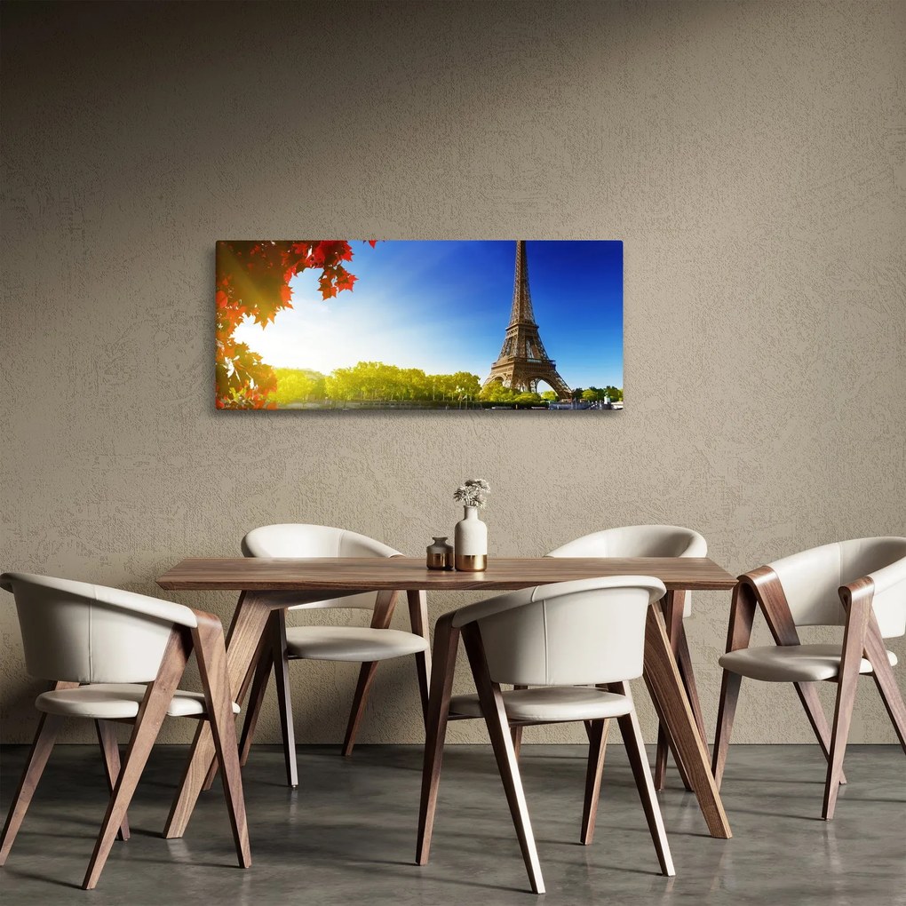 Obraz - jeseň v Paríži (120x50 cm)