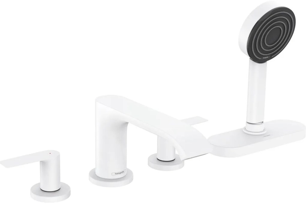 Hansgrohe Vivenis, batéria na okraj vane, 4-otvorová inštalácia, sBox, biela matná, HAN-75444700