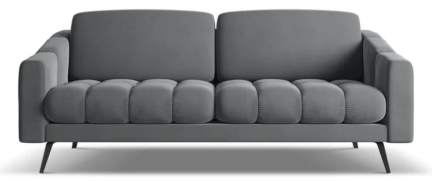 Sivá zamatová pohovka 202 cm Nalu – Makamii