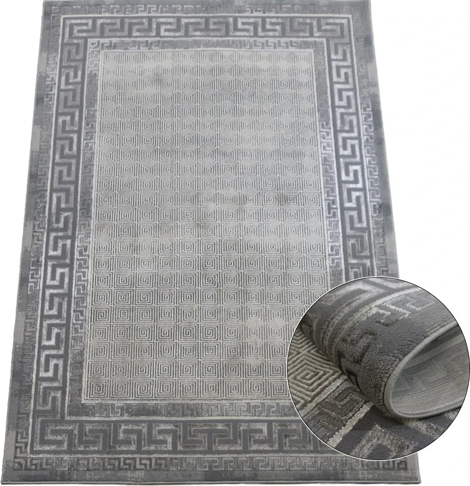 BE Koberec Esprit 3602 GREY – sivý obdĺžnikový Rozmer: 140x190 cm