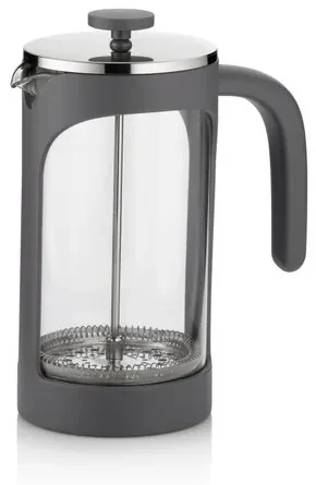 Konvička na čaj a kávu VERONA French Press 1 l sivá