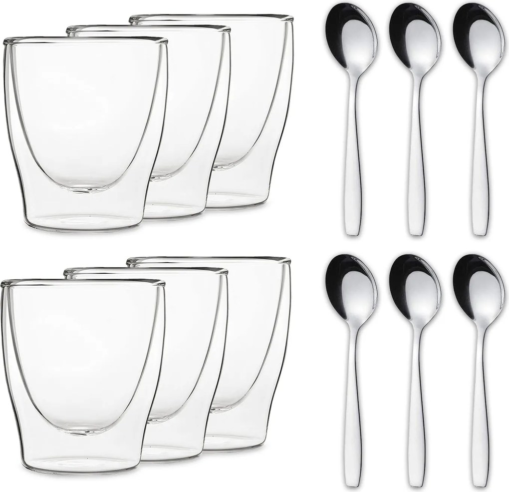 Feelino DUOS, dvojstenný pohár, 80 ml, vrátane lyžičky