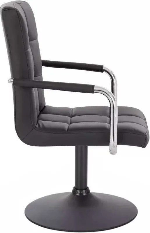 LuxuryForm DESIGN Stolička VERONA na čiernom tanieri - čierna