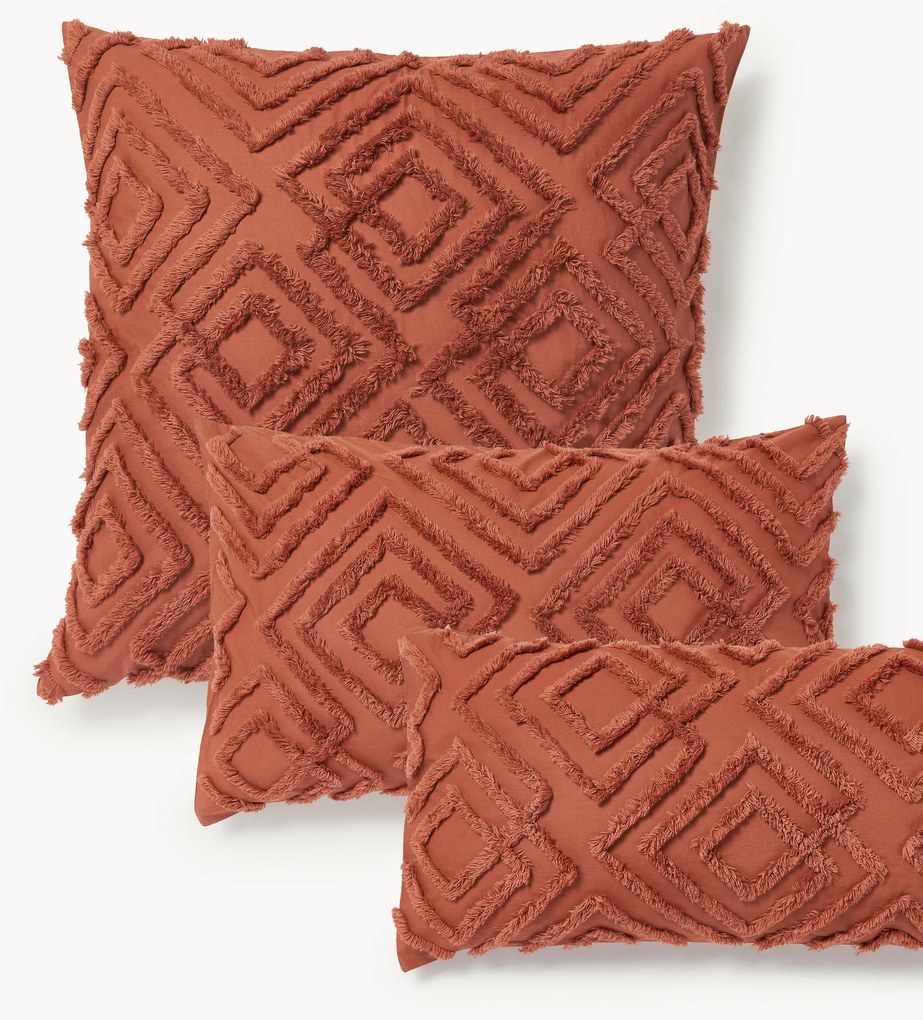 Obliečka na vankúš z bavlneného perkálu's tuftovaným dizajnom Phil