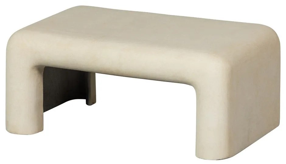 Krémové konferenčné stolíky v súprave 2 ks v dekore kameňa 42x92 cm Stani – WOOOD