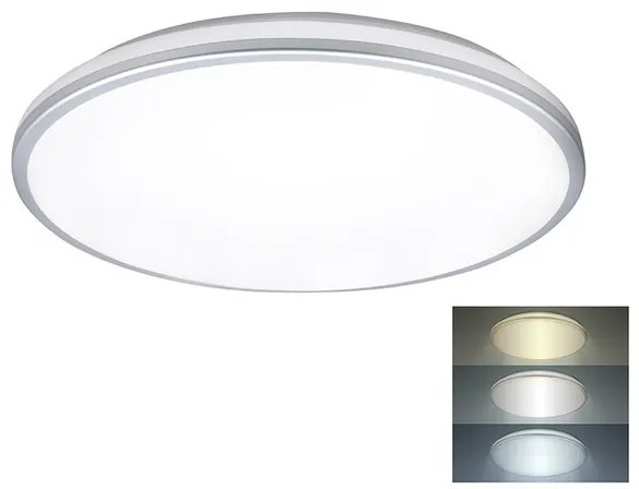 Solight WO797 Stropné svietidlo s ochranou proti vlhkosti LED 24W, 2150lm, 3CCT, 38cm, IP54, biela