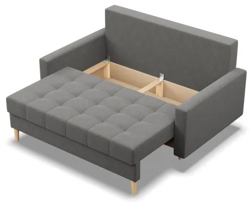 Dvojmiestna pohovka ELMA rozkladacia, tmavosivá