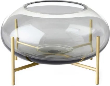 Menu Svietnik Échasse Hurricane, smoke/brushed brass