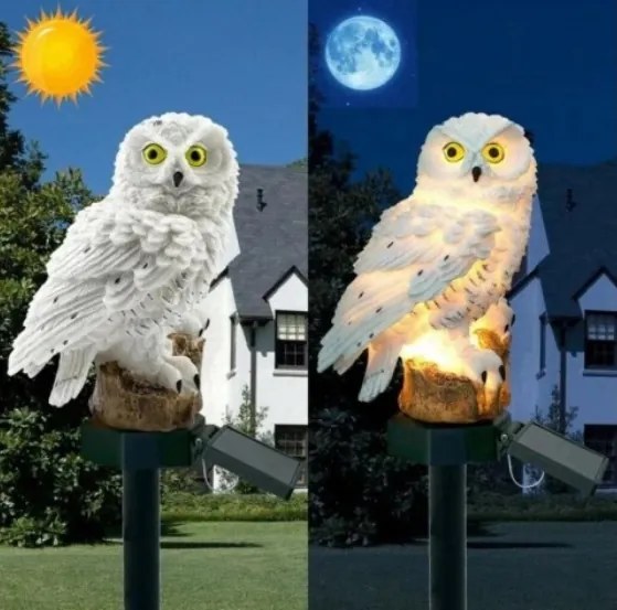 GGV LED solárna záhradná lampa - sovička, 14 cm