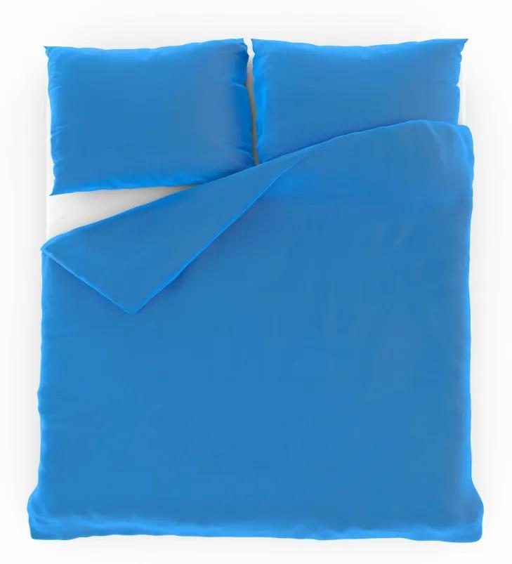 Kvalitex Jednofarebné bavlnené obliečky 140x200 + 70x90cm - Modré