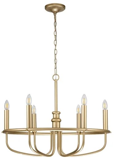 Kichler KL-CAPITOL-HILL6-PNBR - Luster na reťazi CAPITOL HILL 6xE14/40W/230V