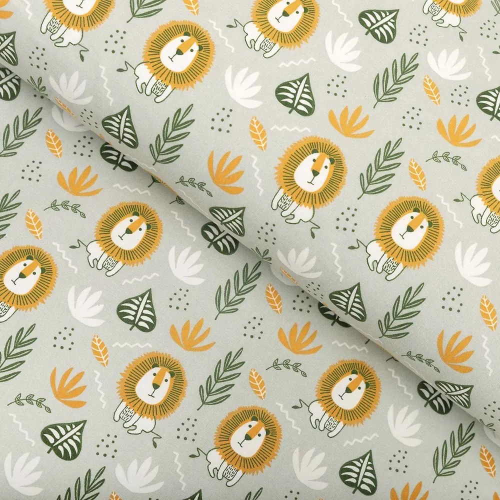 Biante Detský bavlnený štvorcový obrus Sandra SA-565 Levy na sivom 130x130 cm