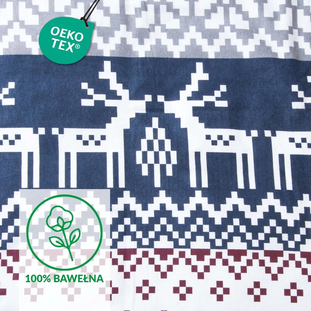 VIANOČNÉ FLANELOVÉ OBLIEČKY FLANELOVE 200X220 CM, 2KS 70X80 CM VZOROVANÉ