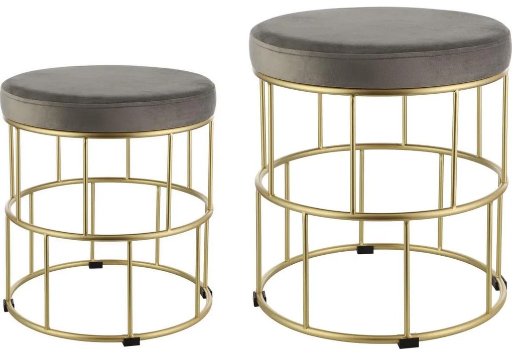 Eglo 424017 - SADA 2x Stolička MASHIKE šedá/zlatá