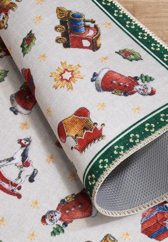 Villeroy & Boch, DOPREDAJ: 50x80 cm Kusový koberec Villeroy & Boch Toy's delight s potiskem 106193 Green, Multicolor, 50x80, zelená, obývacia izba